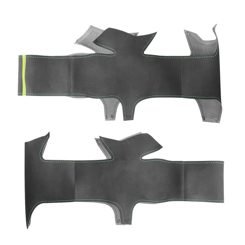 Loncky Auto Custom Fit OEM Black Suede Steering Wheel Covers for Honda